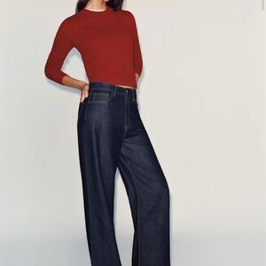 Reformation Cary Lived-in Wide Leg Jeans Blue - Size 26